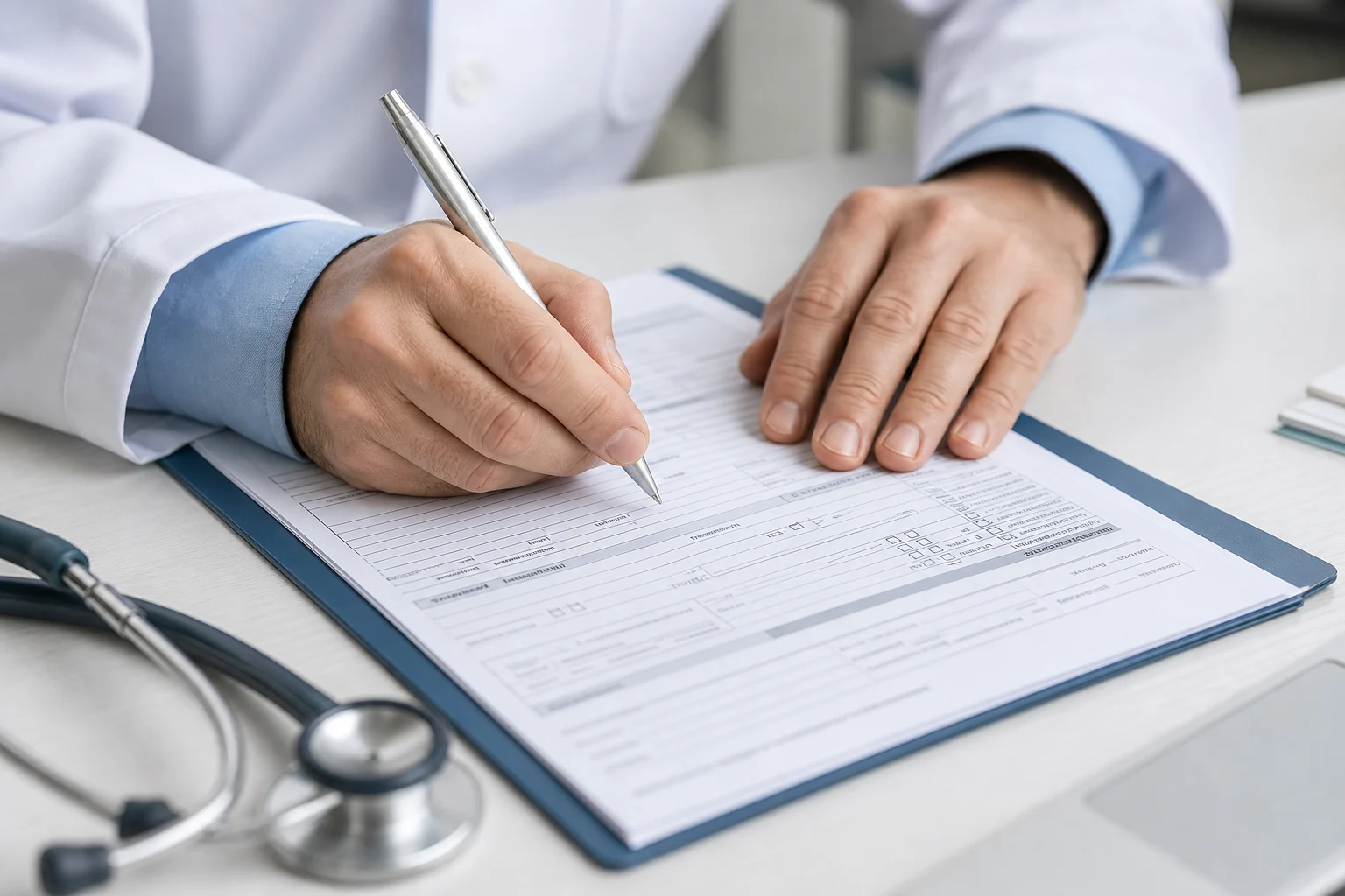 Certificat medical constatator al decesului completat de medic pe formular tipizat